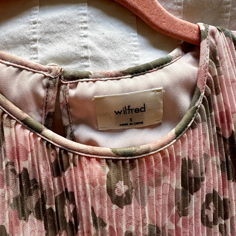 Aritzia Wilfred Daydreamer mini dress in exclusive floral pink/green (small) - Picture 6 of 13